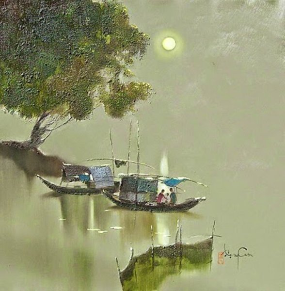 Вьетнамский пейзаж живопись