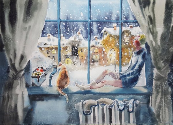 Марина Дайковская картины акварелью