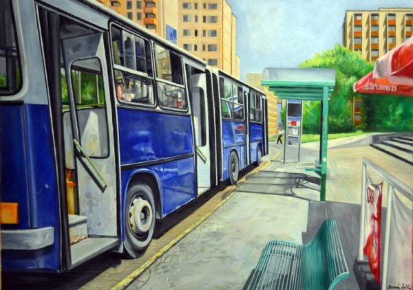 Картина автобус