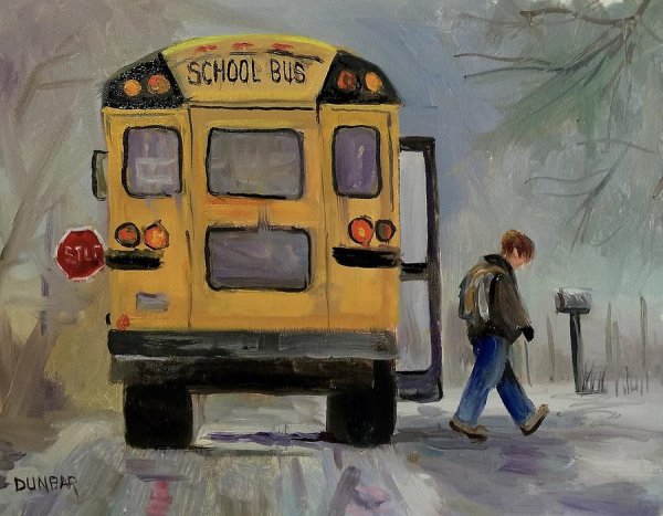 Картины школьного автобуса