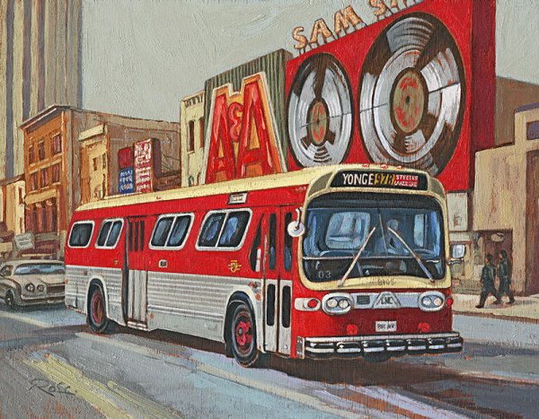 Экскурсионный автобус в живописи