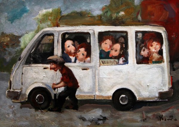 В маршрутке живопись