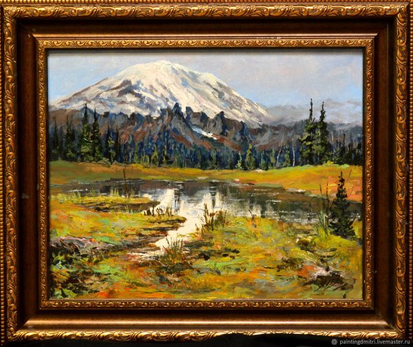 Пейзаж Альпы Зеефельд маслом