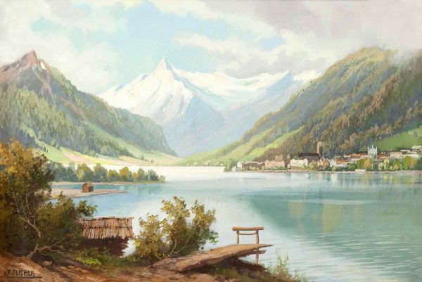 Австрийский художник Karl Flieher(1881-1958)