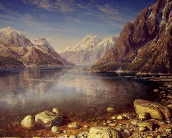 Сергей Басов горное озеро картина