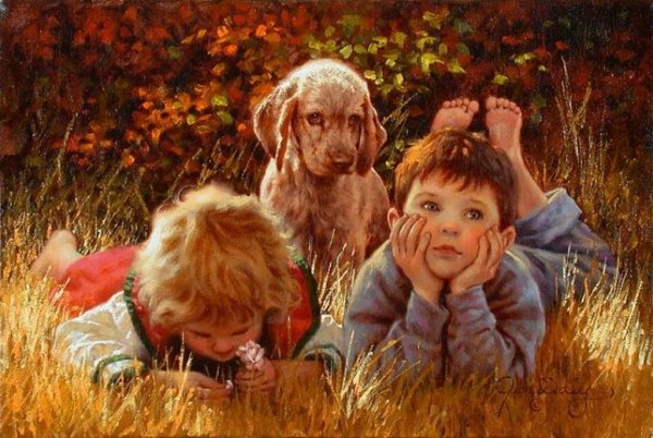 Николай Богданов-Бельский (1868–1945). Дети на изгороди