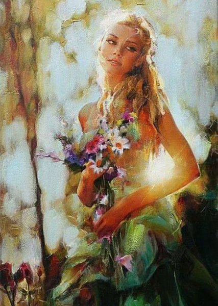 Художник Рикардо Санз портреты женщин