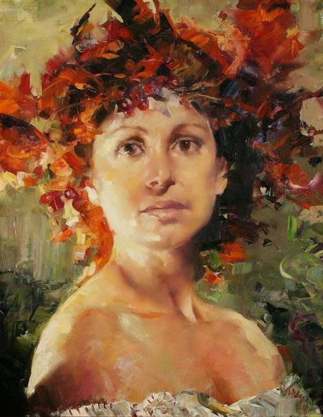 Художники Михаил и Инесса Гармаш женский портрет