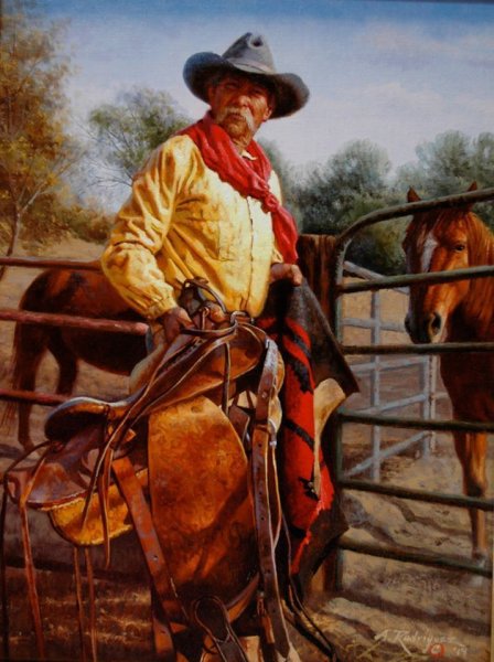 Альфредо Родригез картины Ковбои