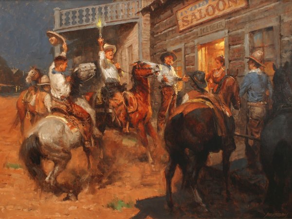 Энди Томас живопись дикого Запада