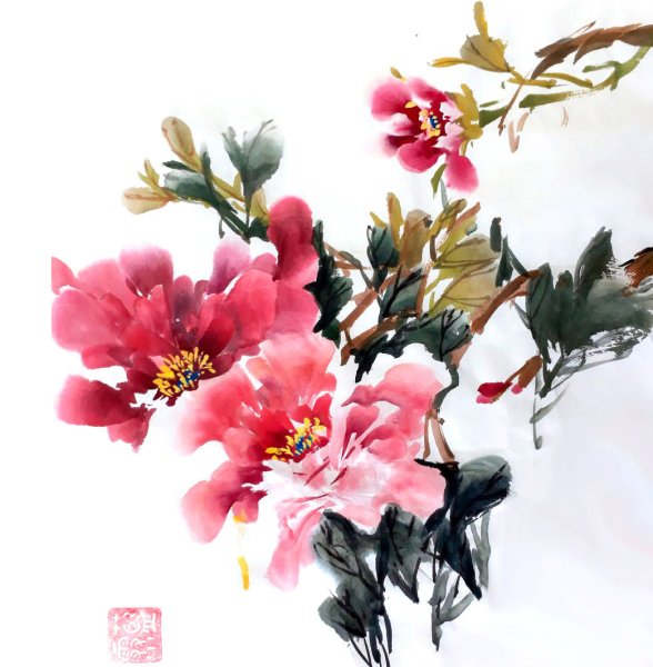 Китайская живопись гохуа стиль Сеи