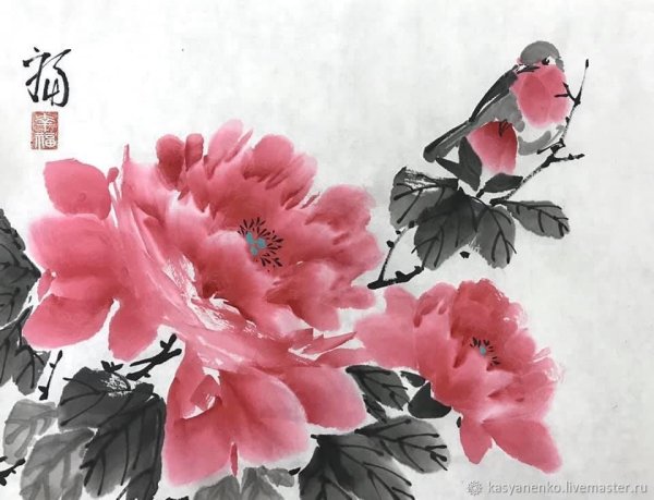 Китайская живопись гохуа стиль Сеи