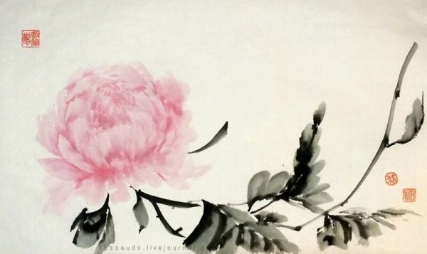 Китайская живопись растения гохуа