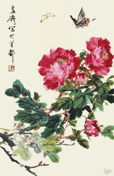 Китайская живопись гохуа цветы