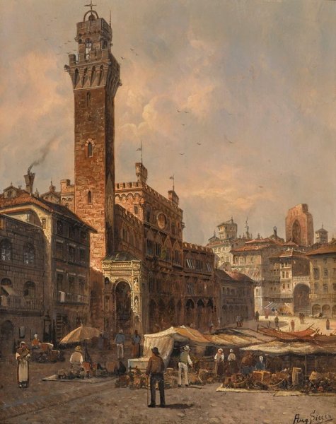 Художник август фон Зиген (August von Siegen, b. 1850-? 19th Century, German)