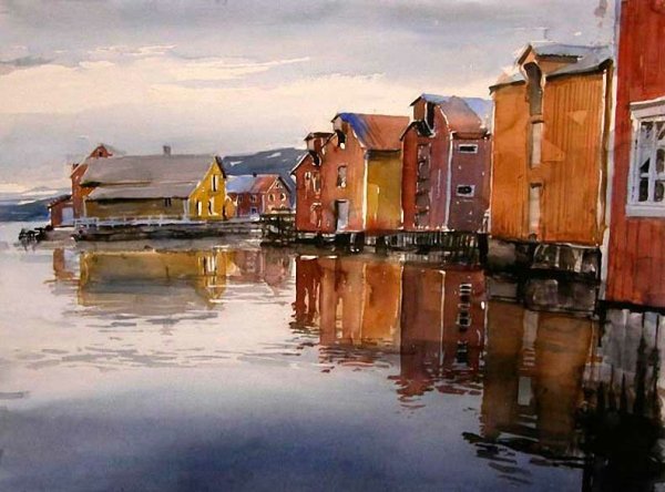 Торгейр шельберг акварель