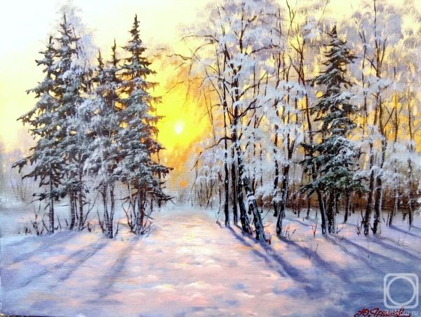 Ярцев Юрий художник зимний пейзаж