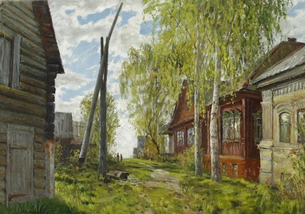 Каланча Кострома акварель