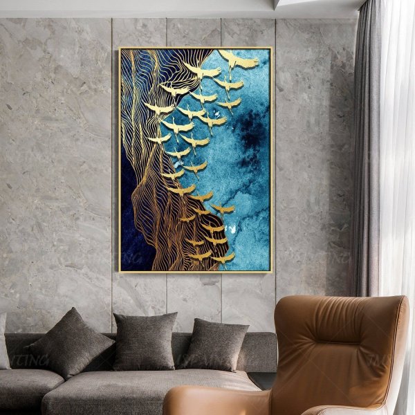 Акриловая живопись с поталью