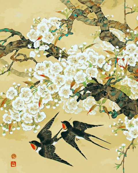 Ласточки в китайской живописи