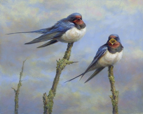 Ласточки в живописи художников