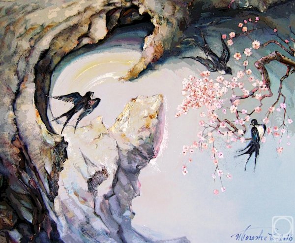 Ласточка живопись