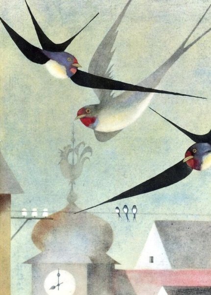 Ласточка картина художника