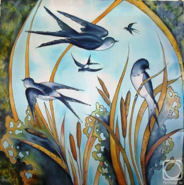 Ласточка живопись