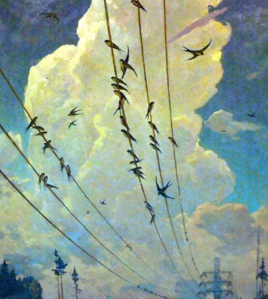 Ласточка картина художника