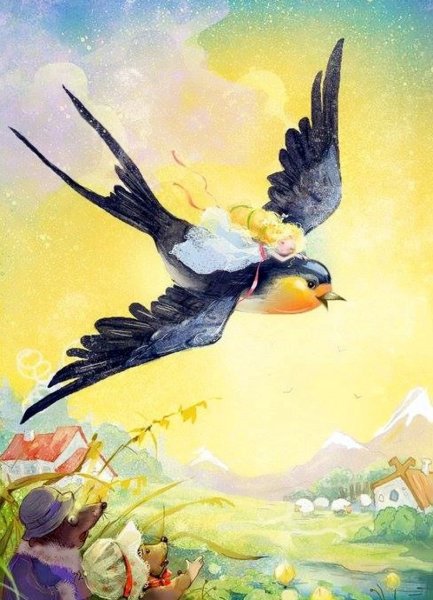 Ласточка на ветке