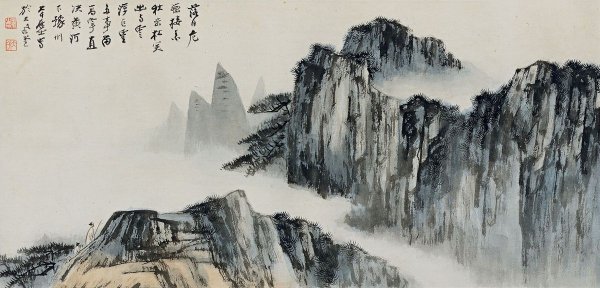 Китайская живопись гохуа горы