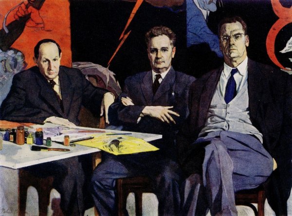 Павел Дмитриевич Корин портрет художников Кукрыниксов