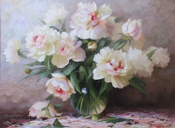 Юрий Николаев пионы масло