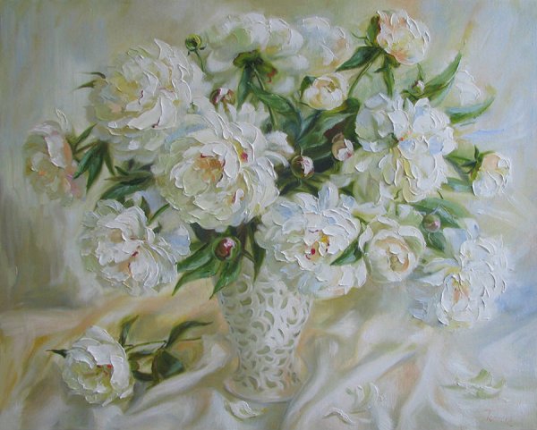 Натюрморт с цветами акварелью