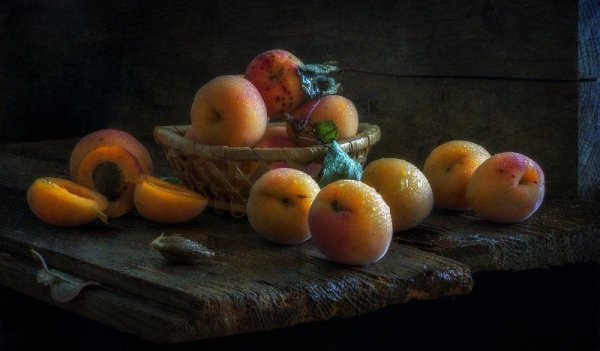 Натюрморт с абрикосами