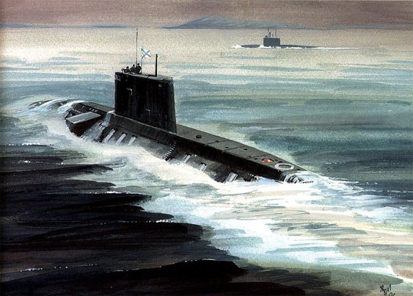 Сапунков Александр картина подводная лодка