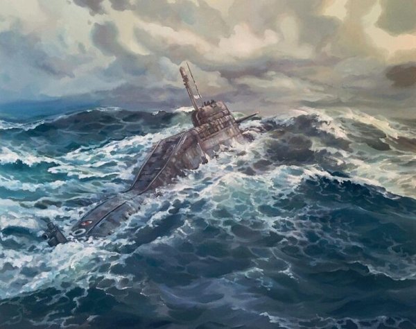 Подлодка в Штормовом море