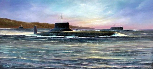 Картины подводных лодок Олега Юдина