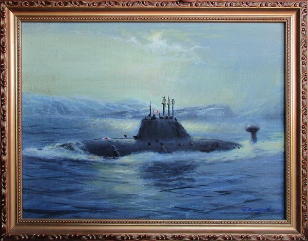 Рисунок атомная подводная лодка "Владимир Мономах"