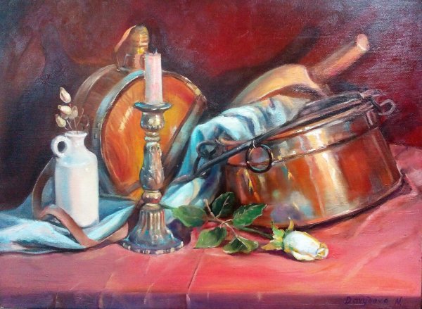 Натюрморт с медным баком Жан Батист