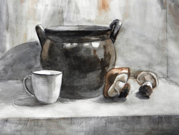 Натюрморт из металлических предметов