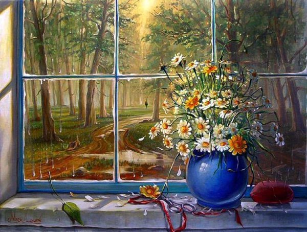 Натюрморт с открытым окном