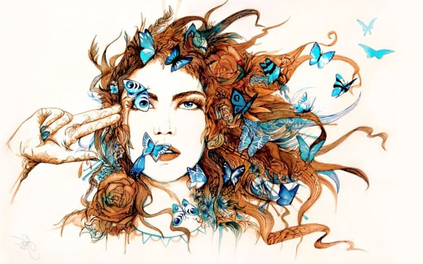 Девушка рисунок