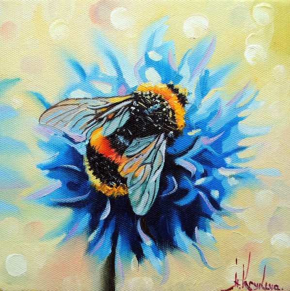 Шмель картина маслом