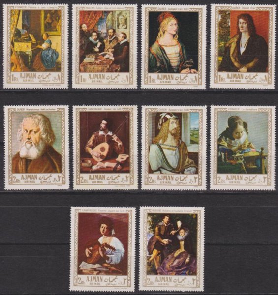 Автопортрет Дюрера Почтовая марка стоимость