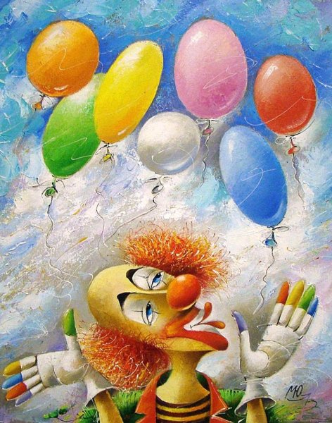 Художник Юрий Мацик картины клоуны