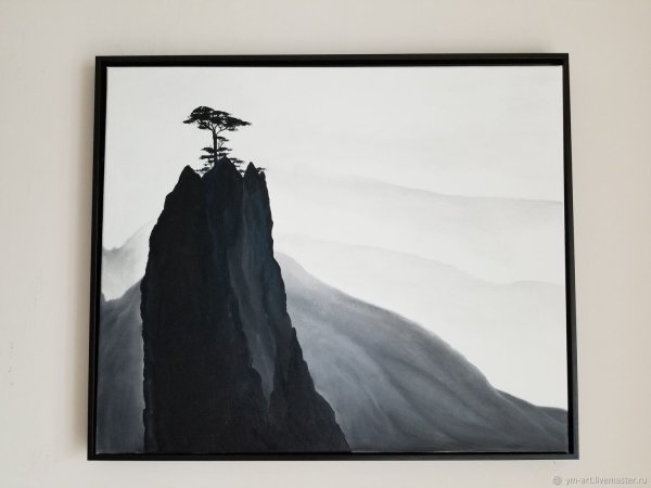 Черно белая живопись маслом