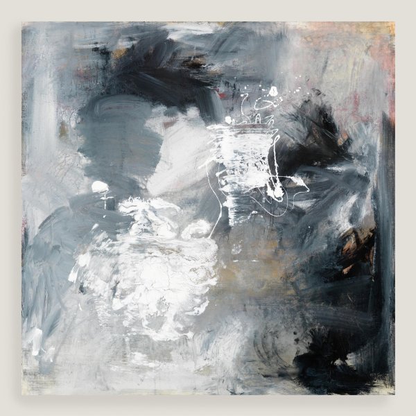 Живопись маслом в бело черных тонах