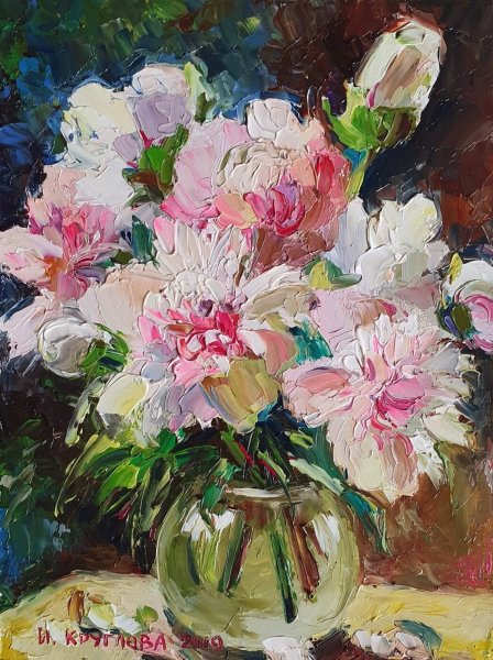 Пионы художник Юрий Ярош