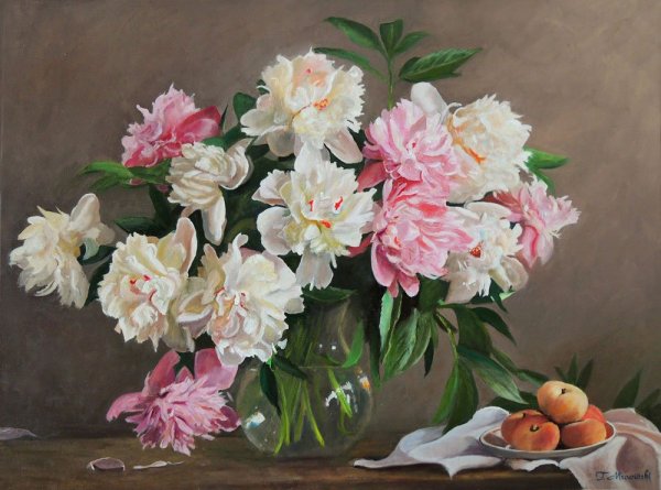 Пионы живопись Горячевой Светланы
